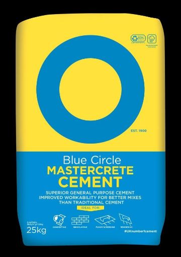 Picture of Mastercrete Cement 25kg Blue Circle (Plastic Bag) (60)