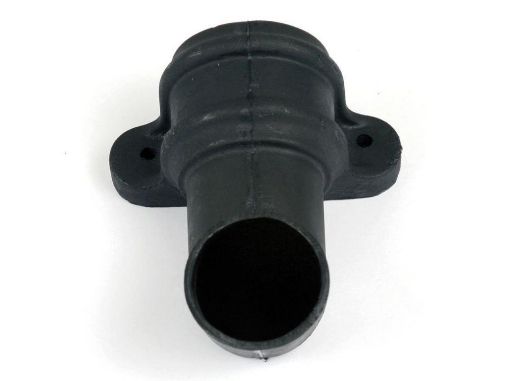 Picture of Cascade Round 68mm Downpipe Shoe with Lugs Black 