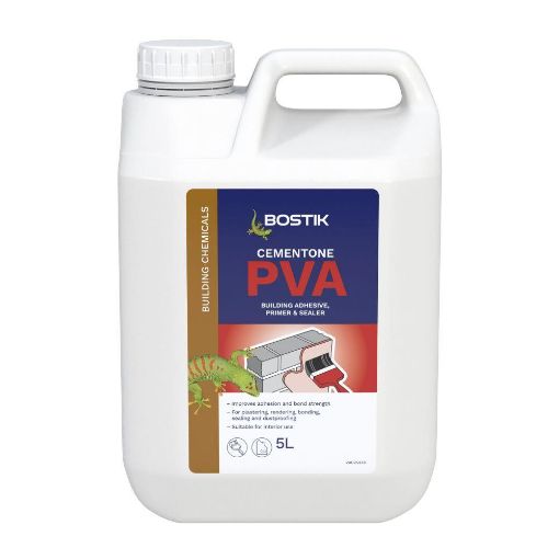 Picture of BOSTIK CEMENTONE RENDABOND PVA ADHESIVE & SEALER 5 to 1 dilution rate 5 litre
