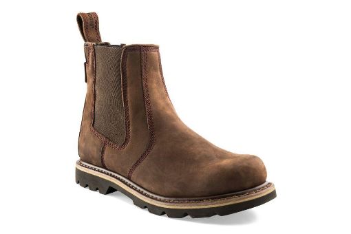 Picture of B1400 Buckbootz Chocolate Oil Leather Goodyear Welted Non-Safety Dealer Boot, Size 07 