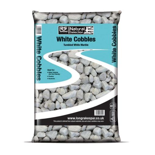 Picture of White Cobbles 40-90 mm Poly Bag 