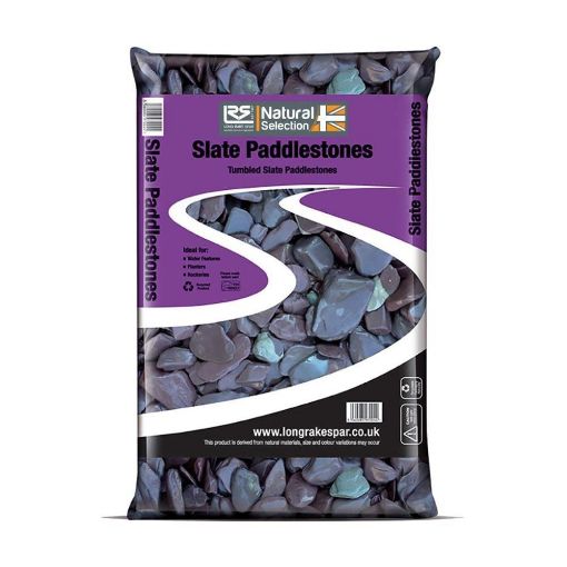 Picture of Welsh Slate Paddlestones (Plum) 50-100 mm Poly Bag 
