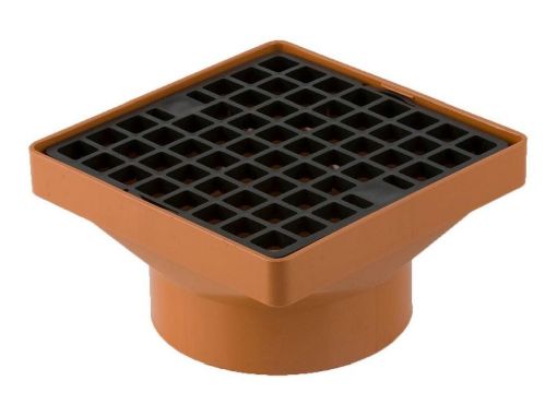 Picture of 160mm x 160mm Square Hopper with 110mm Solvent Socket 