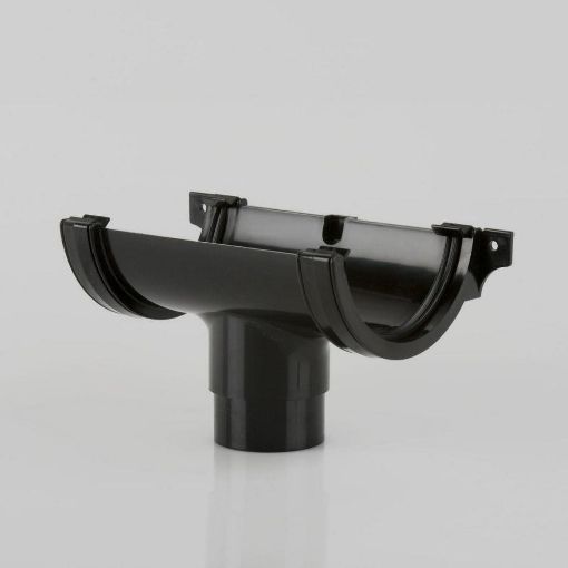 Picture of Rainwater 112mm Roundstyle Running Outlet Black 