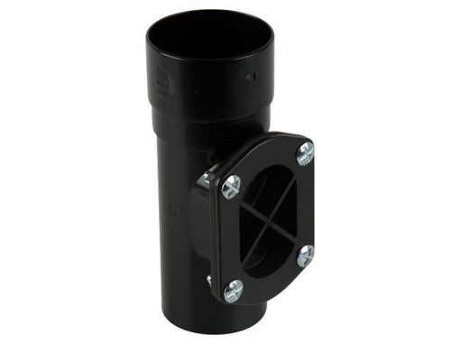 Picture of Rainwater 68mm Round Downpipe Access Pipe Black 