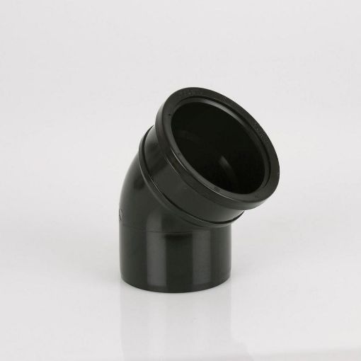 Picture of Brett Martin 110mm Push Fit Soil 135 deg S/S Bend Black