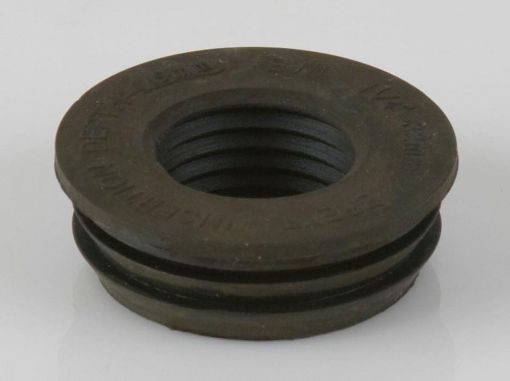 Picture of 32mm Push-Fit Waste Polypropylene Rubber Waste Adaptor Black 