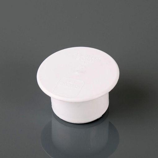 Picture of 40mm Push-Fit Waste Polypropylene Solvent Socket Plug White 