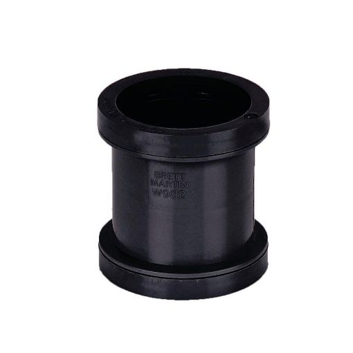 Picture of 40mm Push-Fit Waste Polypropylene Straight Connector Black 