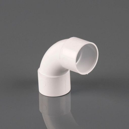 Picture of 40mm Solvent Waste 92 1/2 deg Solvent Swept Bend White Polar 