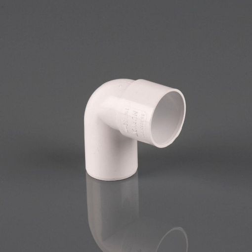 Picture of 40mm Solvent Waste 90 deg Solvent Conversion Bend White Polar 