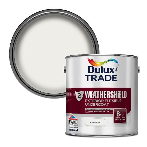 Picture of Dulux Trade Weathershield Exterior Undercoat Brilliant White 2.5L