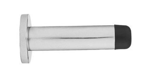 Picture of WALL MOUNTED CYLINDER DOORSTOP WITH ROSE POLISHED CHROME 64MM