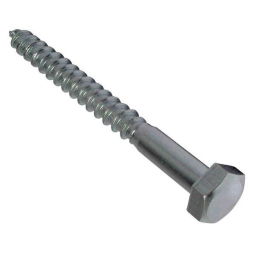 Picture of M8 x 150mm Coach Screws - Zinc Plated - Bag 10