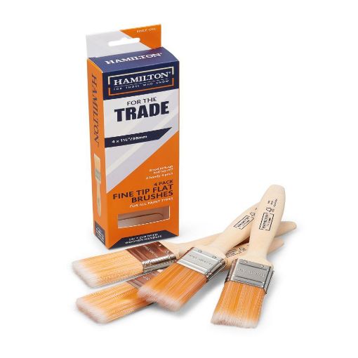 Picture of FOR THE TRADE 1.5" FLAT BRUSH 4 PACK*   