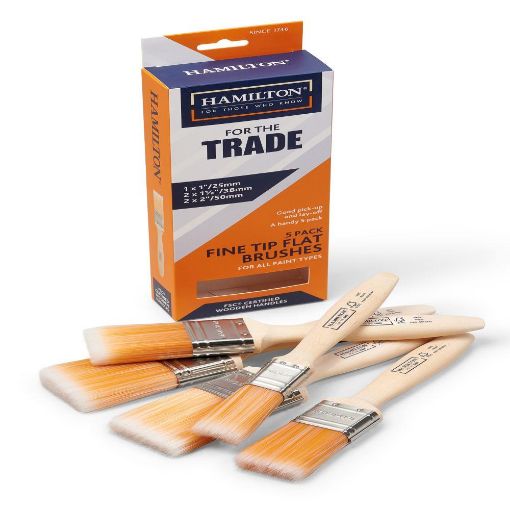 Picture of FOR THE TRADE FINE TIP FLAT BRUSHES 5PK*