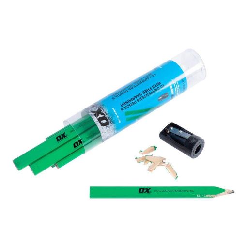 Picture of OX Trade Hard Green Carpenters Pencils 10 pk