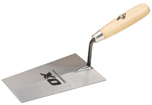 Picture of OX Trade Bucket Trowel - Wooden Handle 7" / 180mm