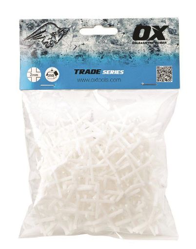 Picture of OX Trade Cross Shaped Tile Spacers - 2mm (250 pcs)