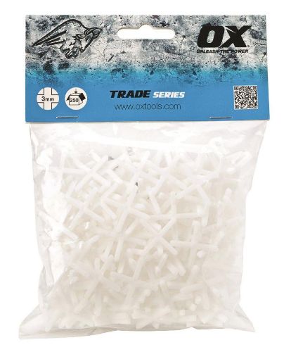 Picture of OX Trade Cross Shaped Tile Spacers - 3mm (250 pcs)