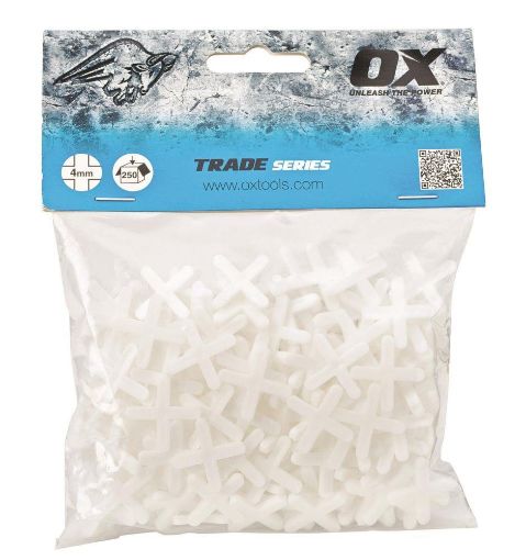 Picture of OX Trade Cross Shaped Tile Spacers - 4mm (250 pcs)