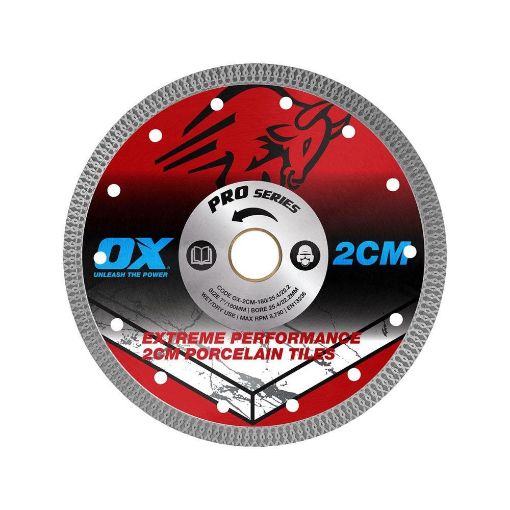 Picture of OX Pro 2CM Porcelain Cutting Blade - 180/25.4/22.23mm