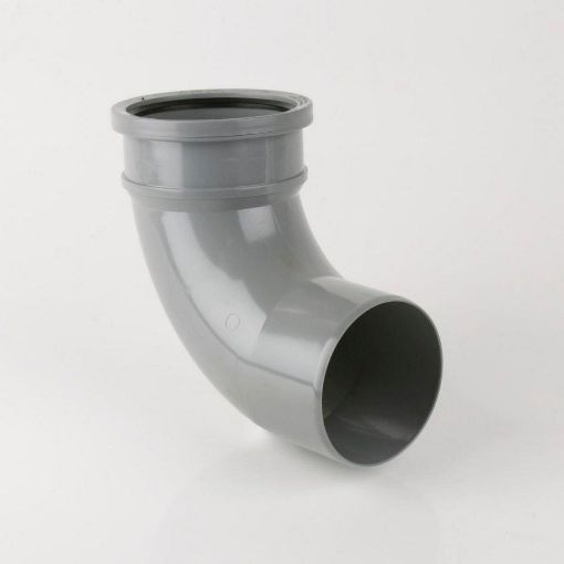 Picture of Brett Martin 110mm Push Fit Soil 92 1/2 deg S/S Bend Grey