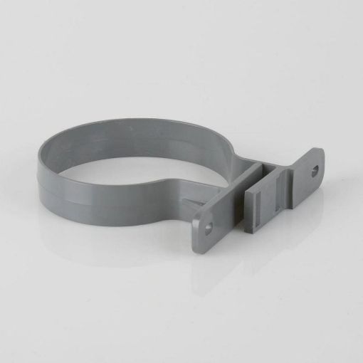Picture of Brett Martin 110mm Push Fit Soil Double Fixing Pipe Bracket EN 1329-1 Grey