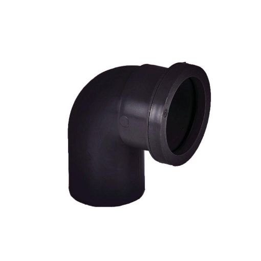 Picture of 32mm Push-Fit Waste Polypropylene 90 deg Conversion Bend Black 
