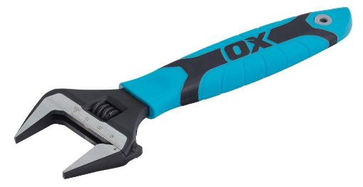 Picture of OX Pro Series Adjustable Wrench Extra Wide Jaw 8” (200mm)