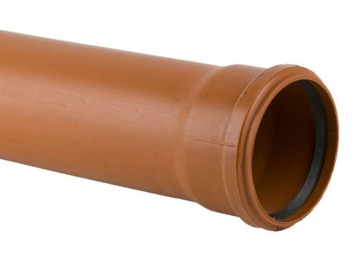 Picture of 110mm x 3m Single Socket Pipe 