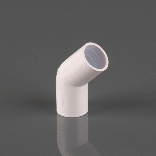 Picture of 21.5mm Overflow 135 deg Obtuse Bend White Polar 