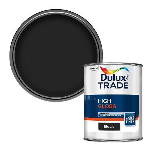 Picture of Dulux Trade High Gloss Black 1L