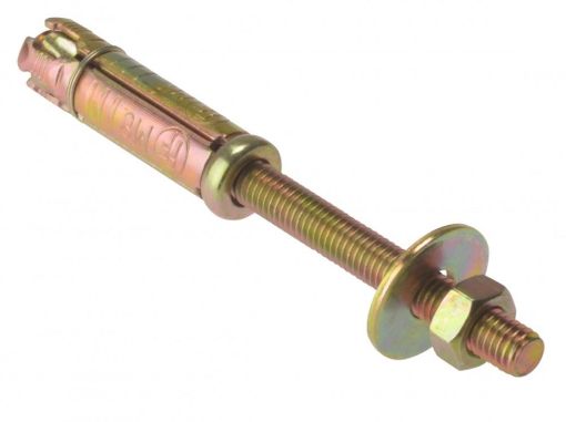 Picture of M12 x 75mm Masonry Anchor - Projection Bolt - Zinc Yellow Passivated - Bag 5