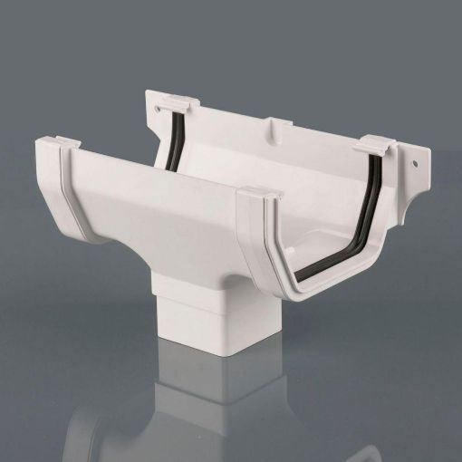 Picture of Rainwater 114mm Squarestyle Running Outlet Arctic White 