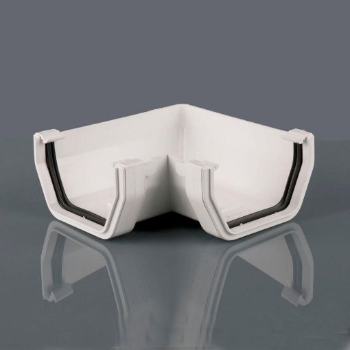Picture of Rainwater 114mm Squarestyle 90 deg Gutter Angle Arctic White 