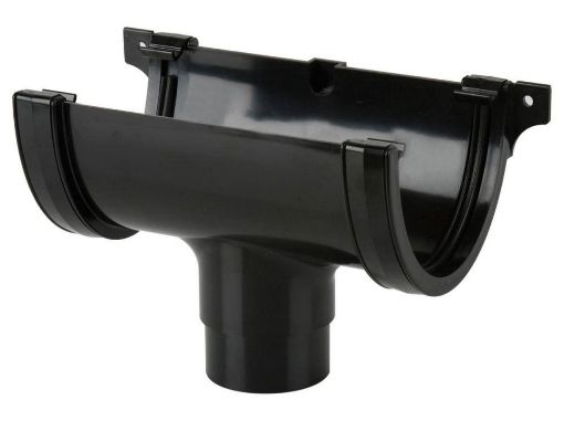 Picture of Rainwater 115mm Deepstyle Running Outlet Black 