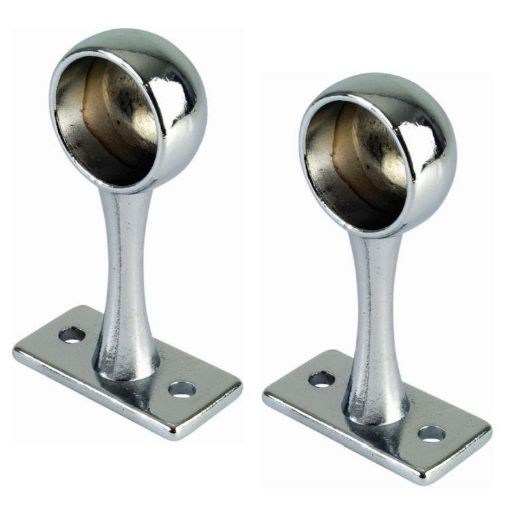 Picture of PRS CHROME WARDROBE RAIL END HANGING BRKT 19MM