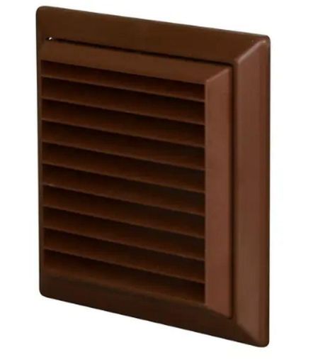 Picture of 100mm Louvred Grille Rnd Spig Brown