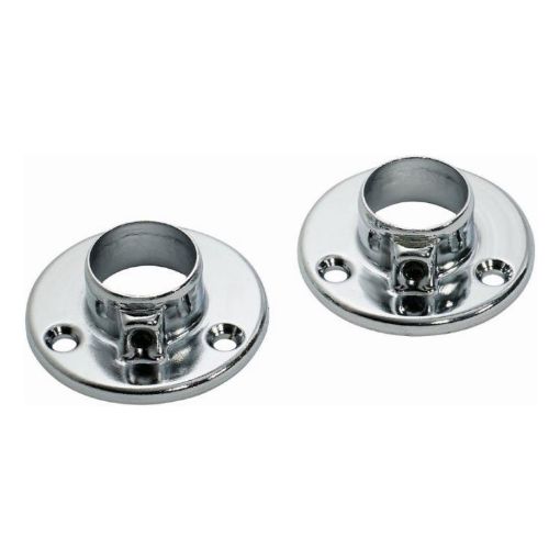 Picture of CHROME WARDROBE WALL SOCKET 25MM WRWS25