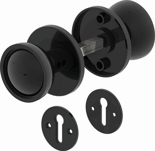 Picture of GM RIMSASHLOCK FURNITURE | 2" 50MM BLACK PLASTIC