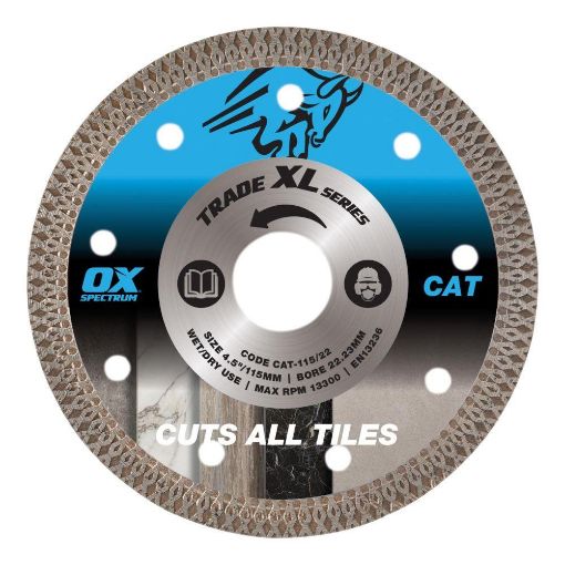 Picture of OX Trade XL Cuts All Tiles Diamond Blade - 115/22.23mm