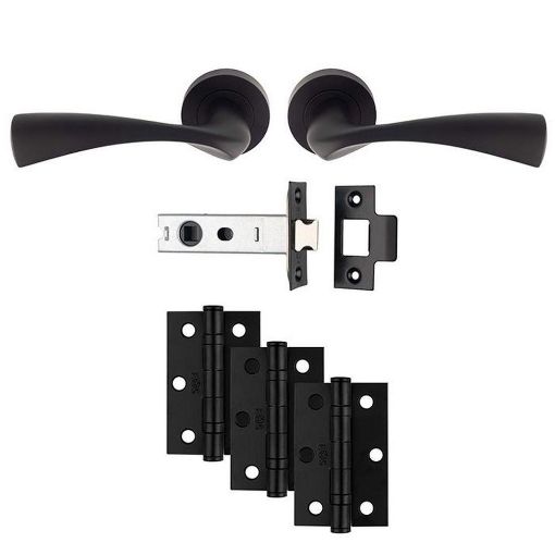 Picture of Carlisle Brass Sintra Latch Pack - Ultimate Door Pack - Matt Black