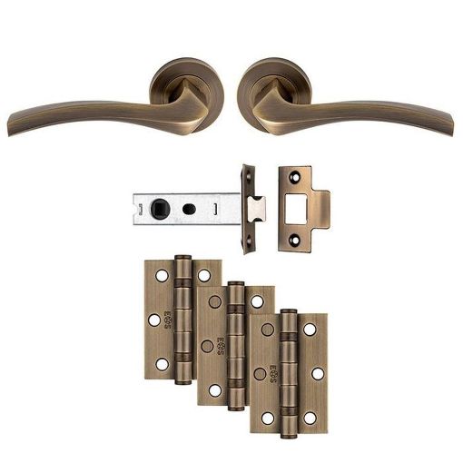 Picture of Carlisle Brass Sines Latch Pack - Ultimate Door Pack - Antique Brass