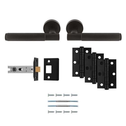 Picture of Carlisle Brass Lagos Latch Pack - Ultimate Door Pack - Matt Black