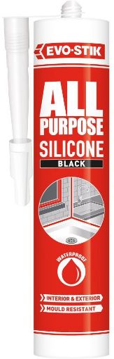 Picture of Evo-Stik ALL PURPOSE FLEXIBLE SILICONE SEALANT Black C20