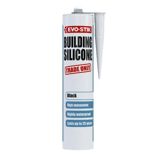 Picture of Evo-Stik BUILDING SILICONE SEALANT LOW MODULUS NEUTRAL CURE (LMN) Black C20