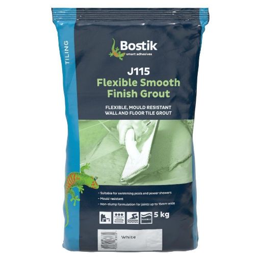 Picture of Bostik PROFESSIONAL J115 SMOOTH FINISH FLEXIBLE GROUT - WALL & FLOOR White 5kg (CG2WA)