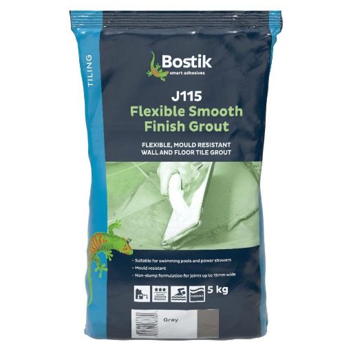 Picture of BOSTIK PROFESSIONAL J115 SMOOTH FINISH FLEXIBLE GROUT - WALL & FLOOR Grey 5kg  (CG2WA)