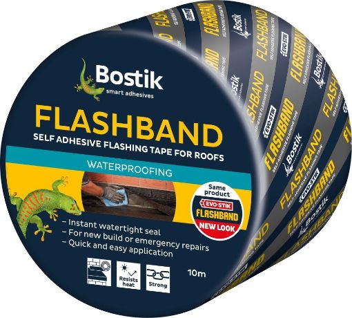 Picture of Bostik SELF ADHESIVE FLASHBAND TAPE ORIGINAL x 10MTR Special Grey 225 mm